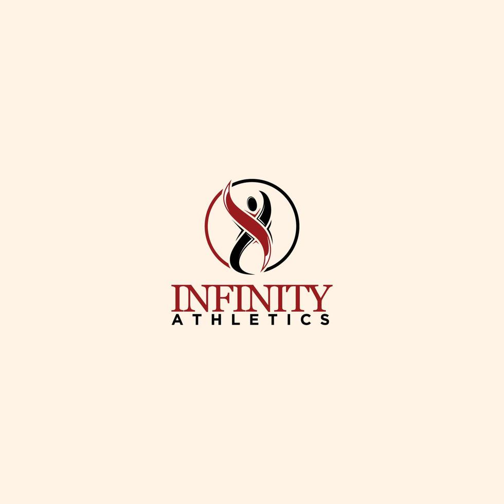 logotipo de loop de fitness infinito vetor