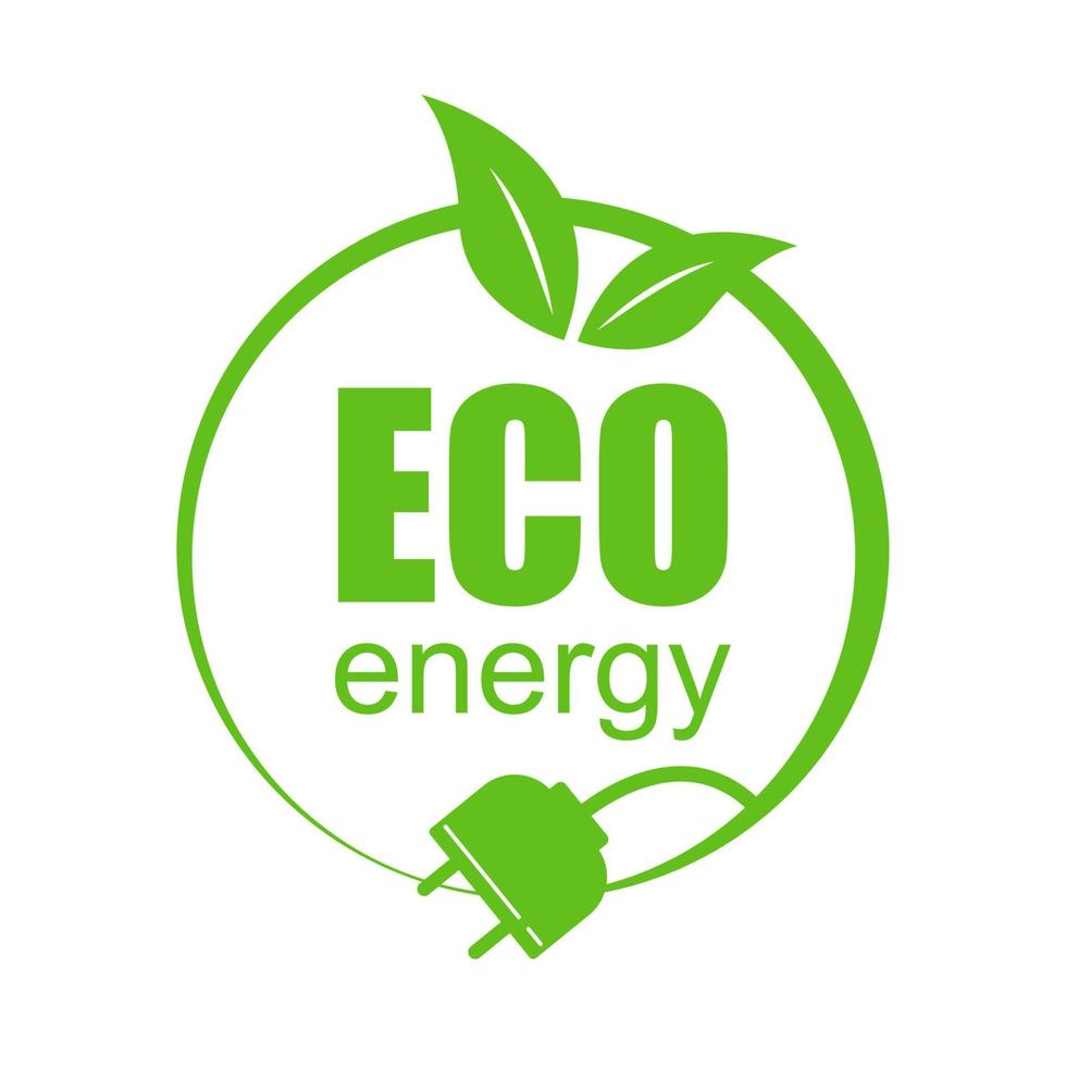 logotipo de energia ecológica vetor