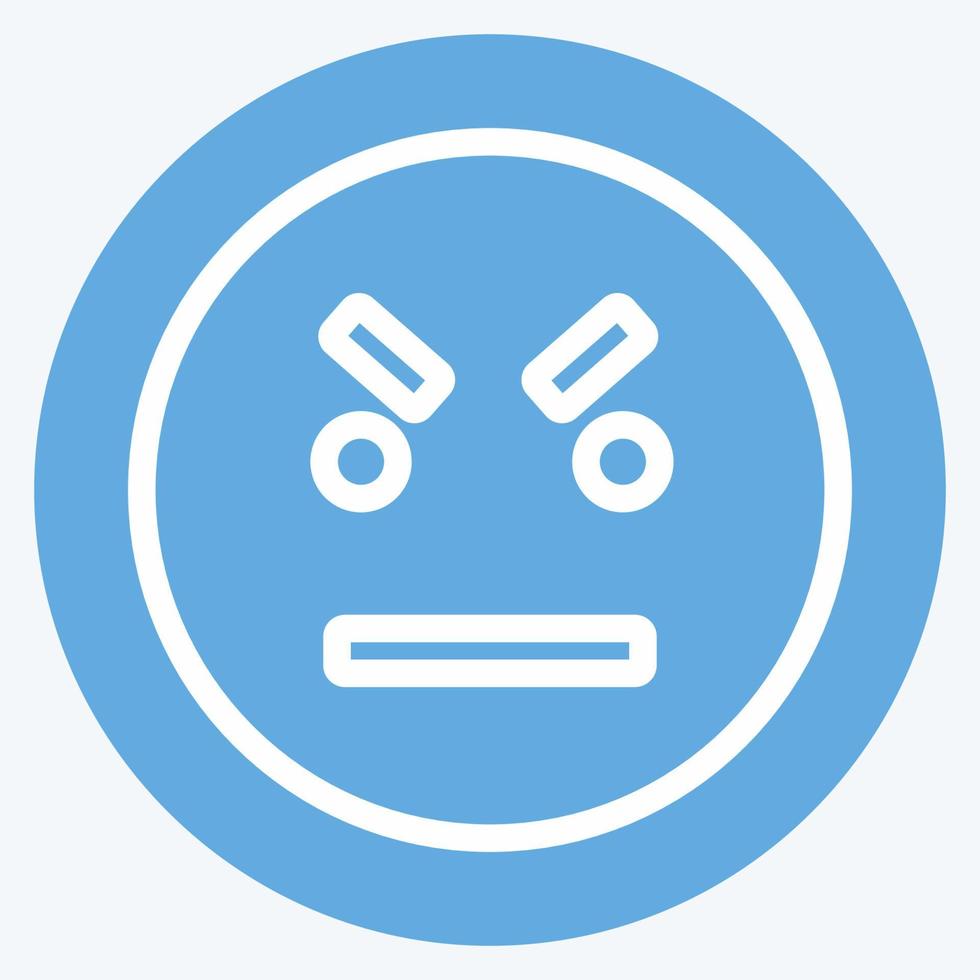 ícone emoticon com raiva. adequado para o símbolo de emoticon. vetor