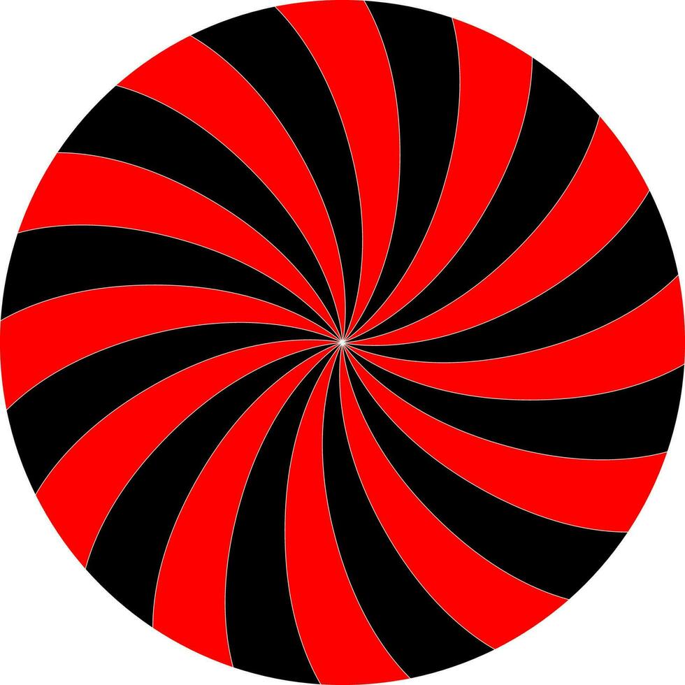 vetor círculo preto vermelho como movimento de redemoinho