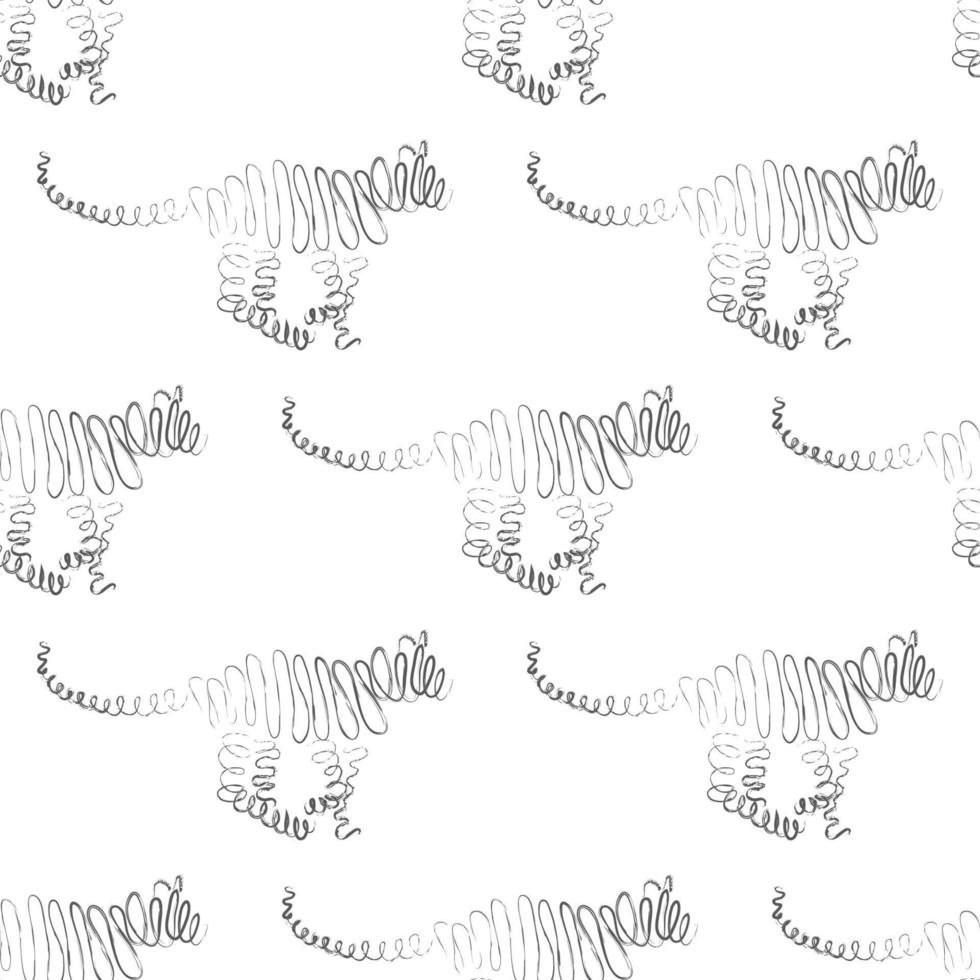 padrão sem costura de tigre vetor