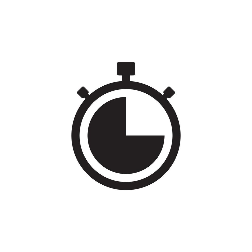 cronômetro de mão, vetor de ícone do temporizador isolado no fundo branco