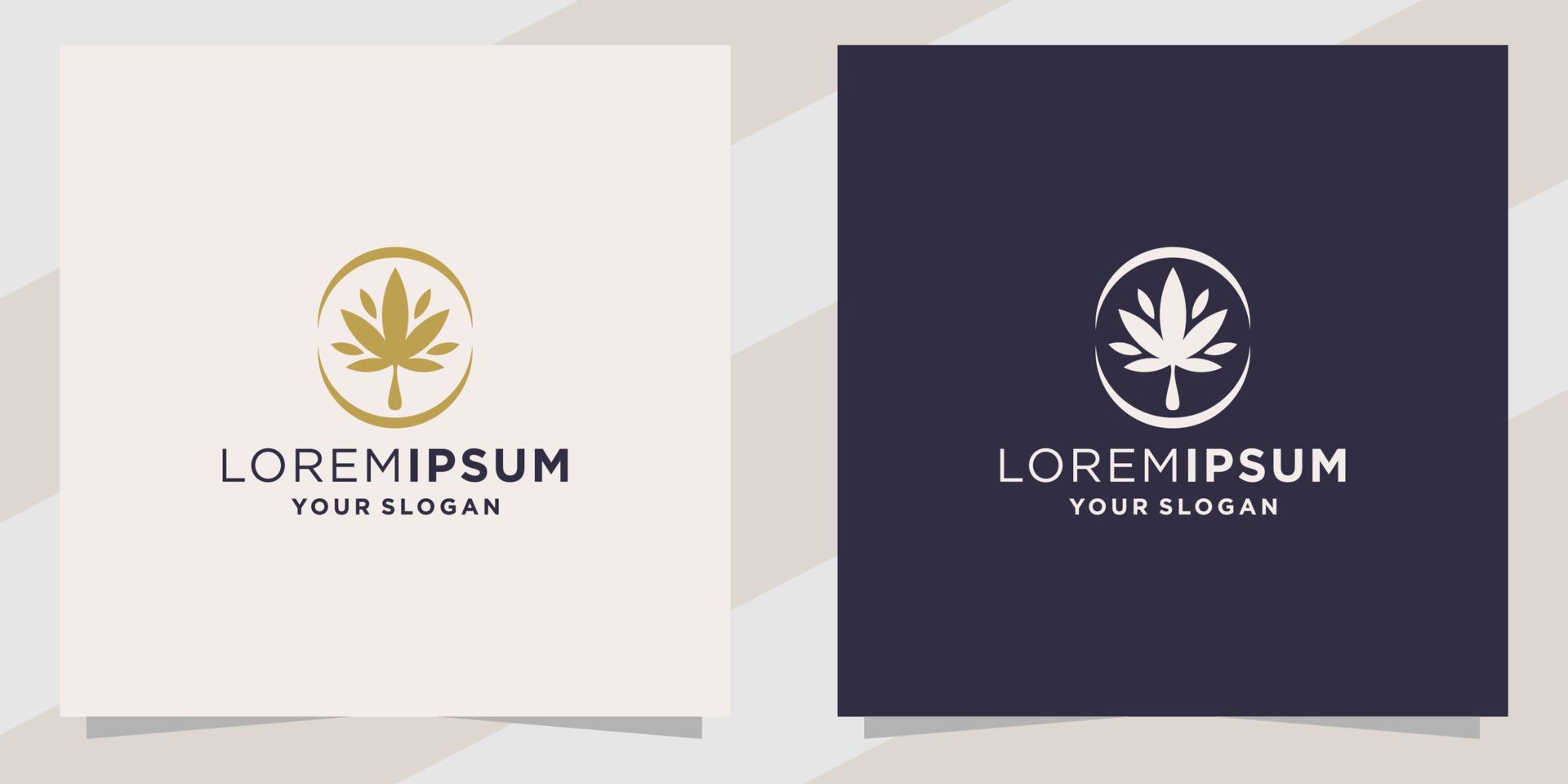 modelo de design de logotipo de cannabis vetor