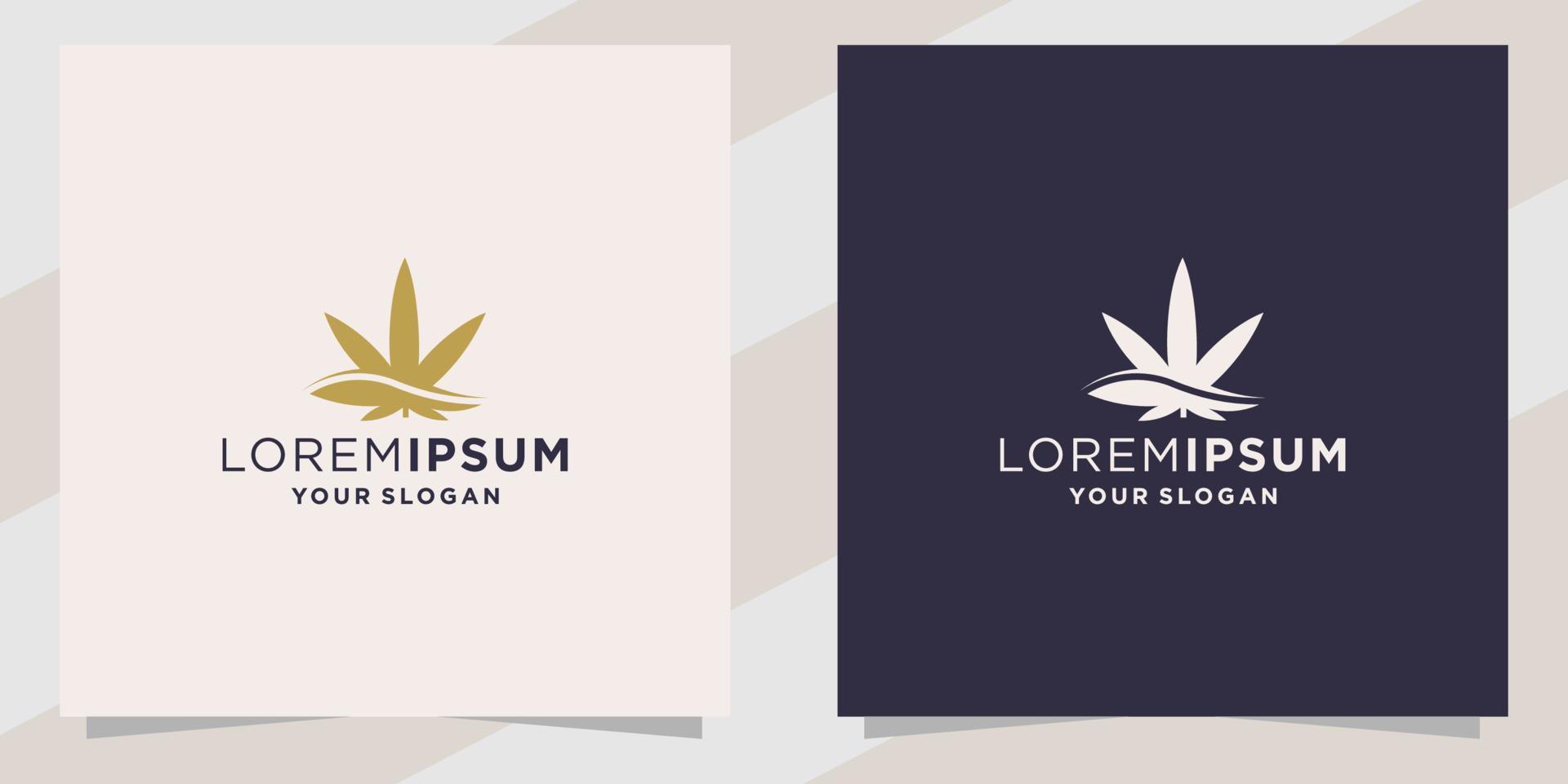 modelo de design de logotipo de cannabis vetor