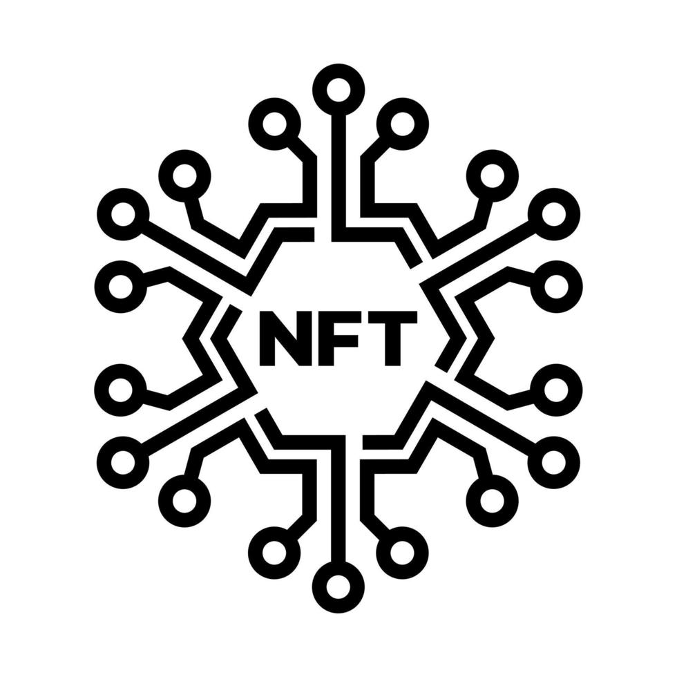 ícone nft. símbolo de token não fungível vetor