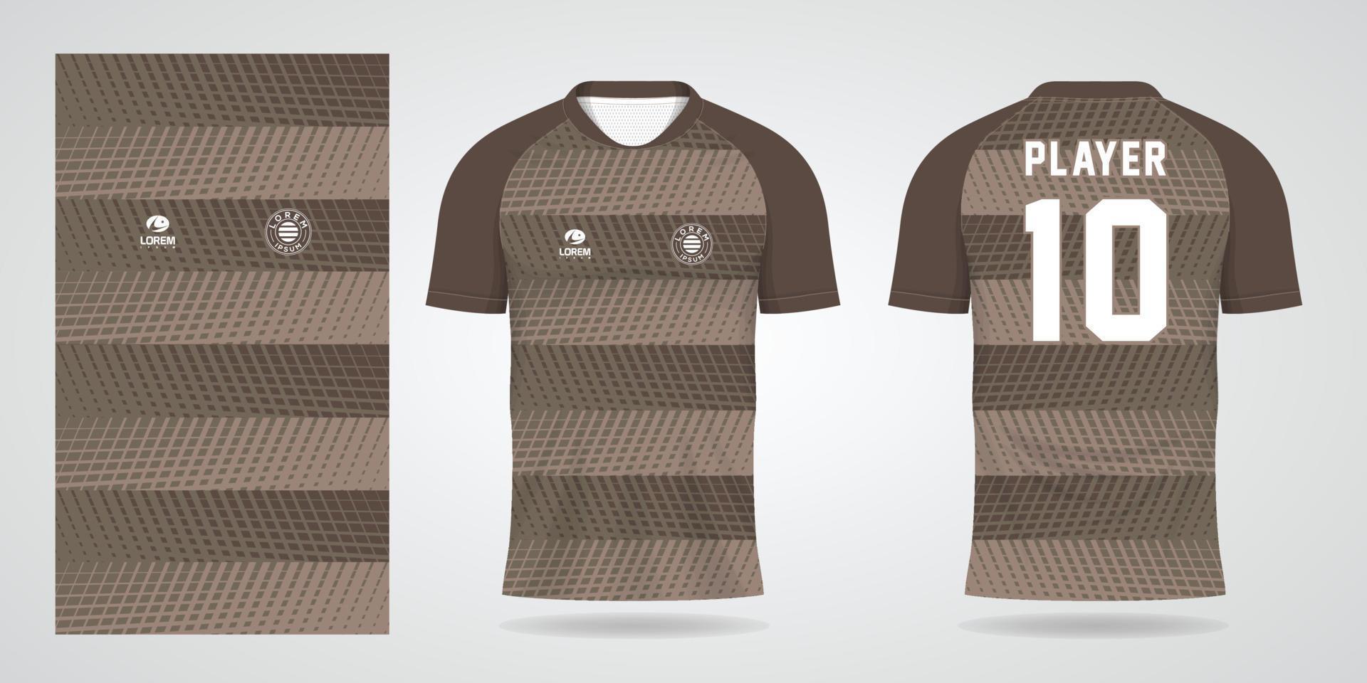 modelo de design de esporte de camisa de futebol marrom vetor