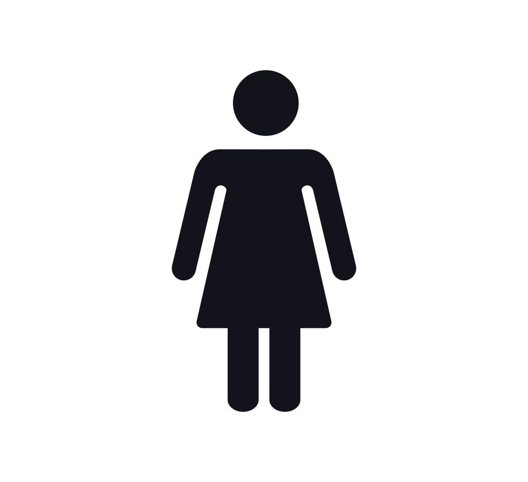 ícone de pessoas, modelo de logotipo de vetor de sinal de banheiro