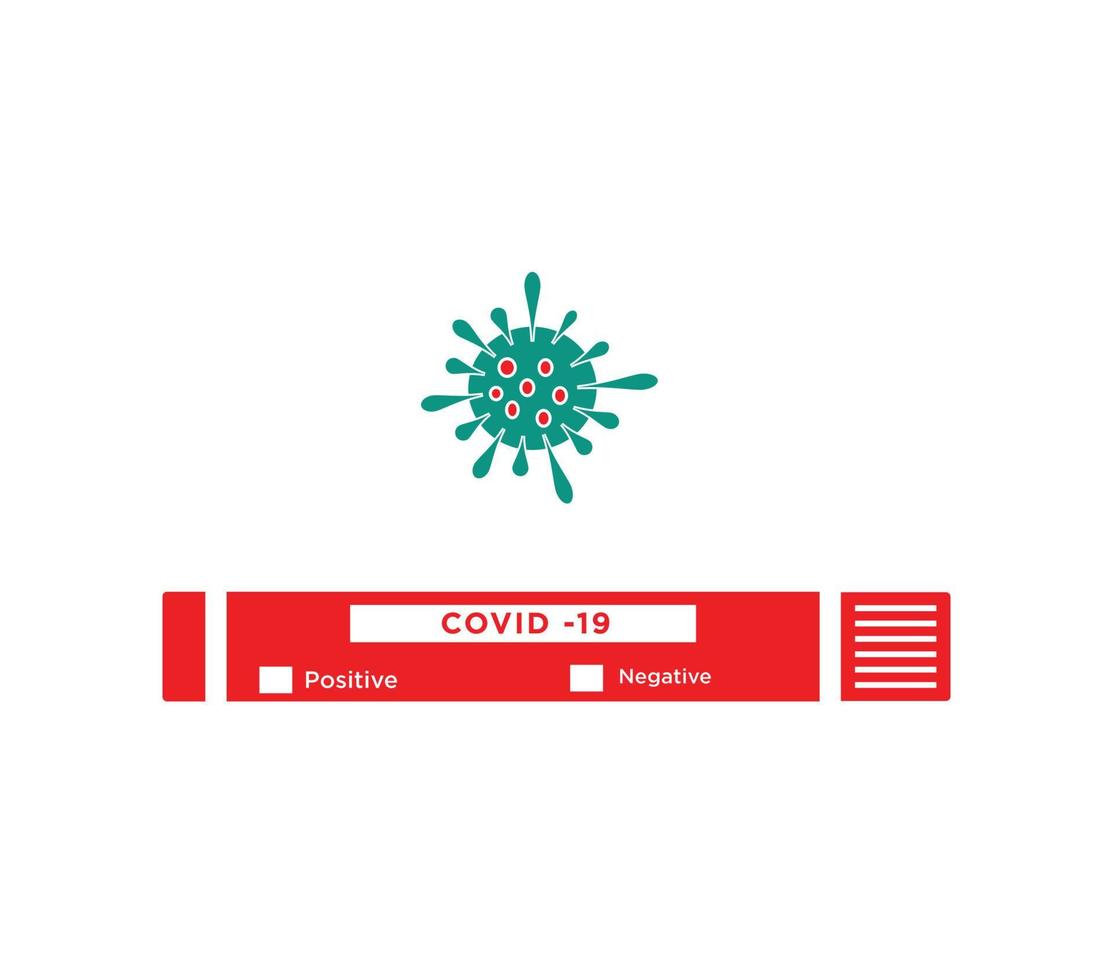 ilustração do logotipo do vetor do ícone do vírus corona 19