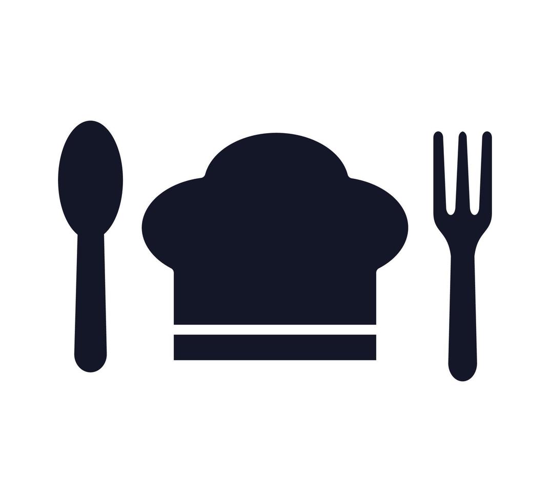 modelo de design de logotipo de vetor de ícone de chef de chapéu