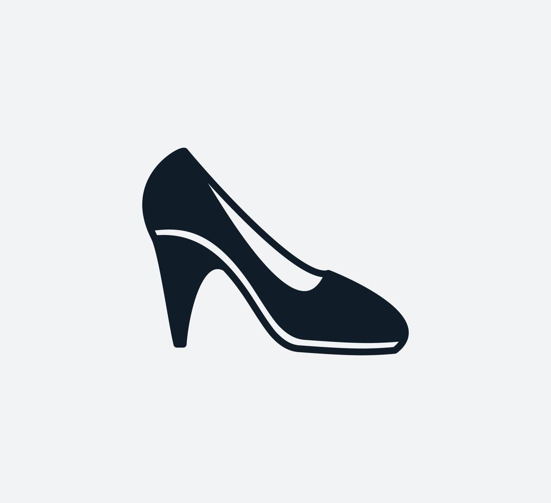 modelo de design de logotipo de vetor de ícone de sapatos femininos