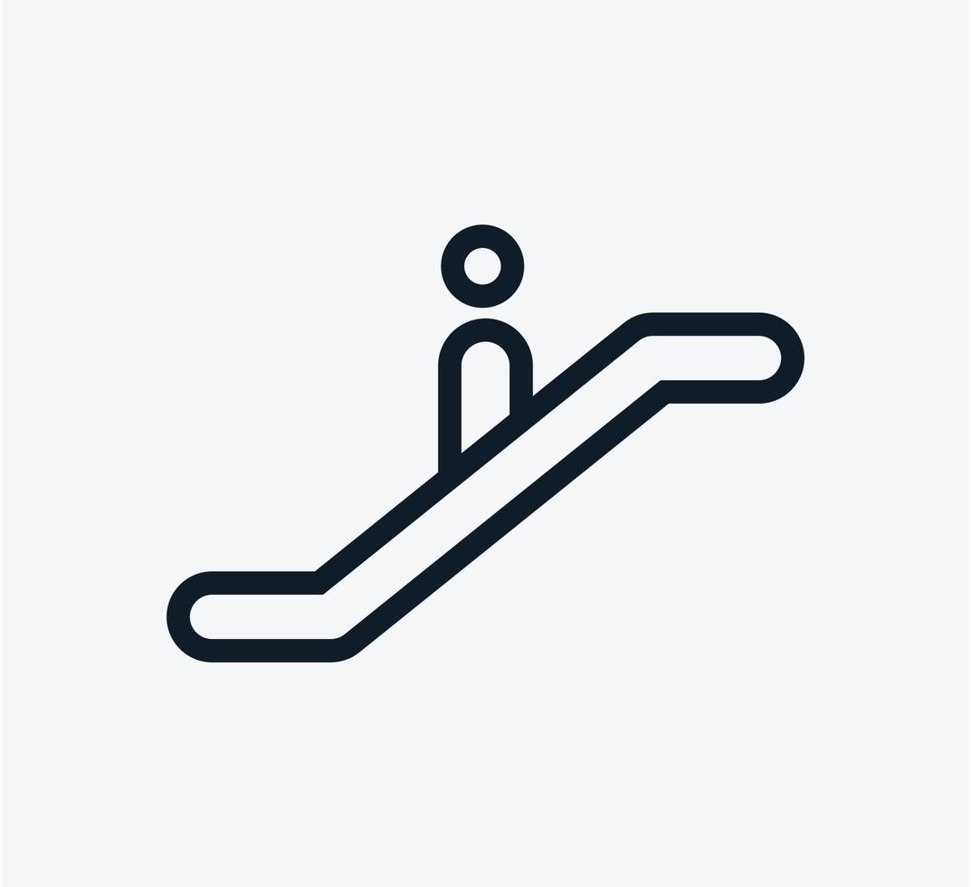 modelo de logotipo de vetor de ícone de escada rolante