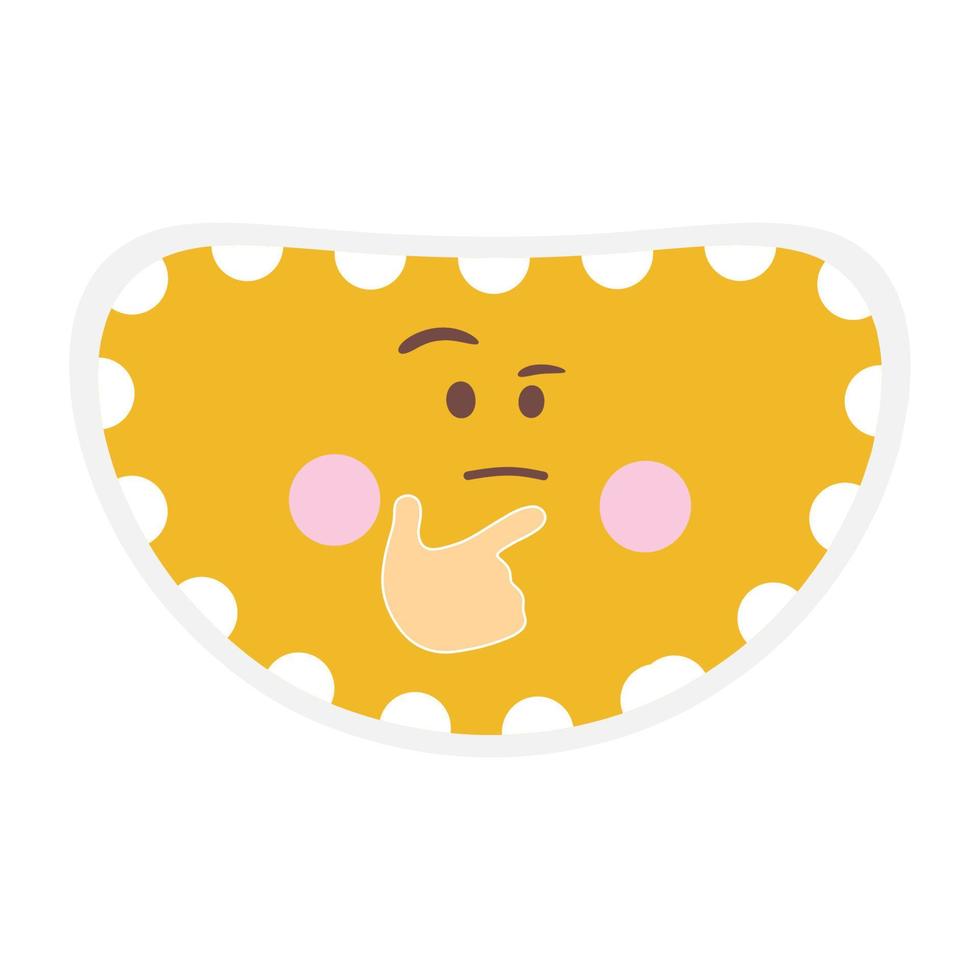 design bonito emoji desenhado à mão vetor