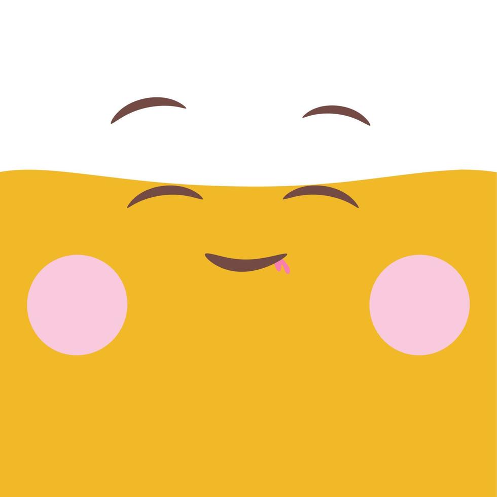 emoticon de vetor de ilustração emoji fofo