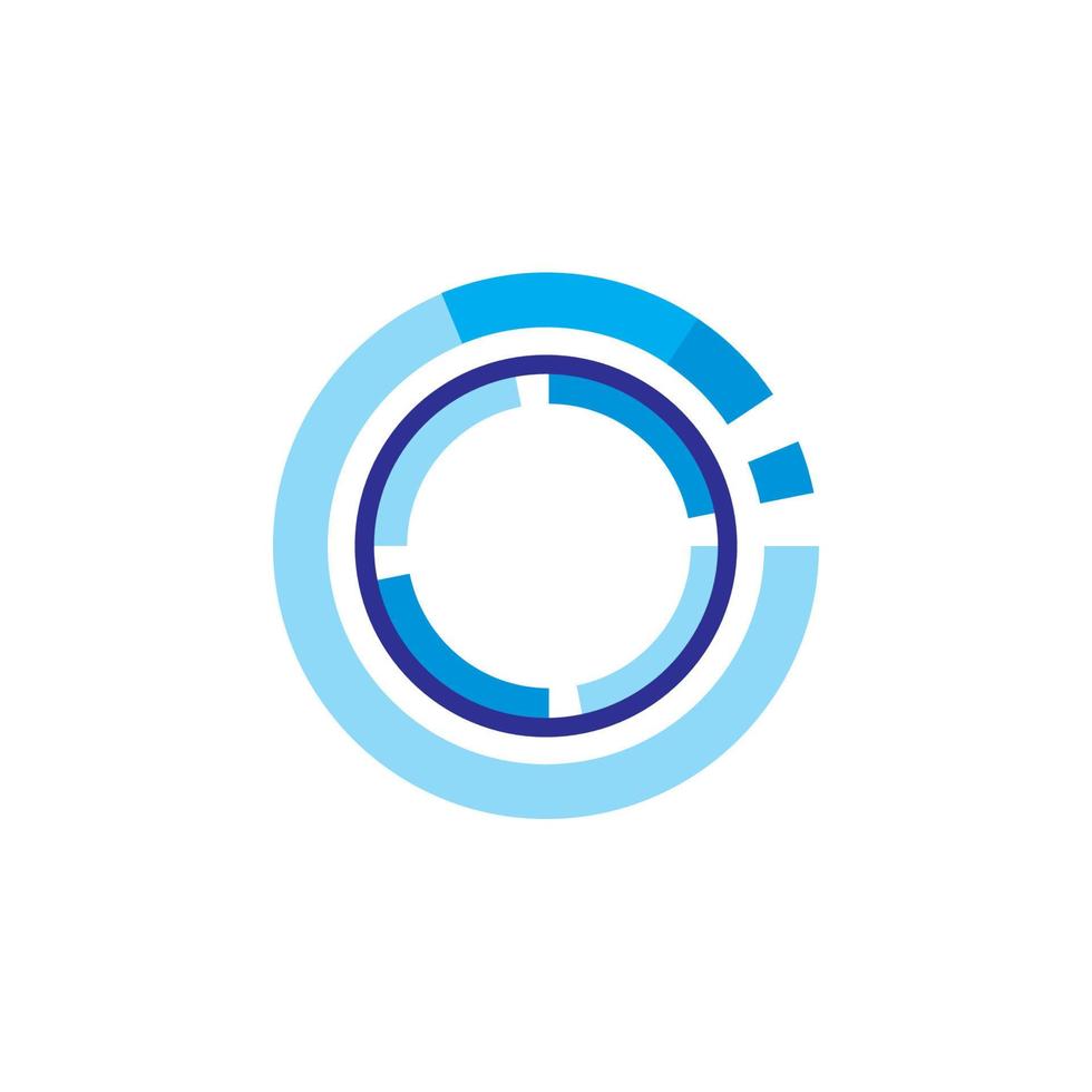 modelo de design de logotipo de tecnologia de círculo vetor