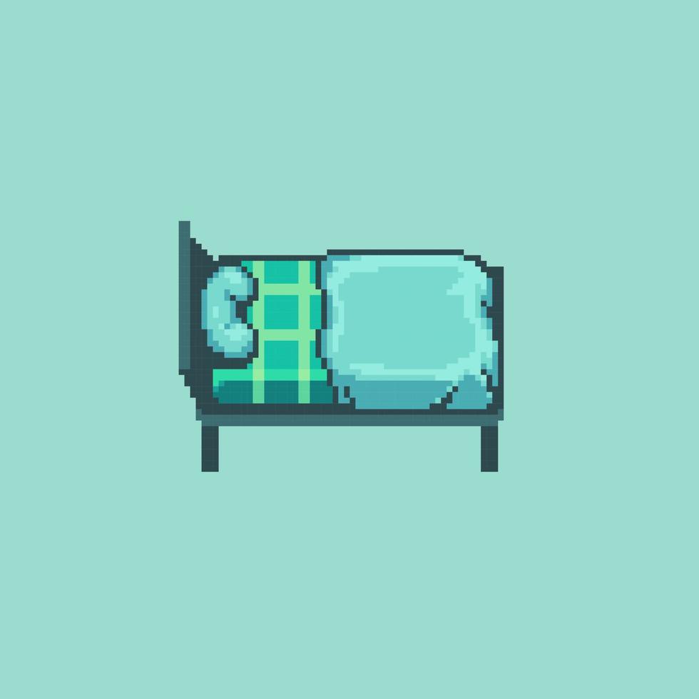 cama de pixel art para ativos e desenvolvimento de jogos vetor