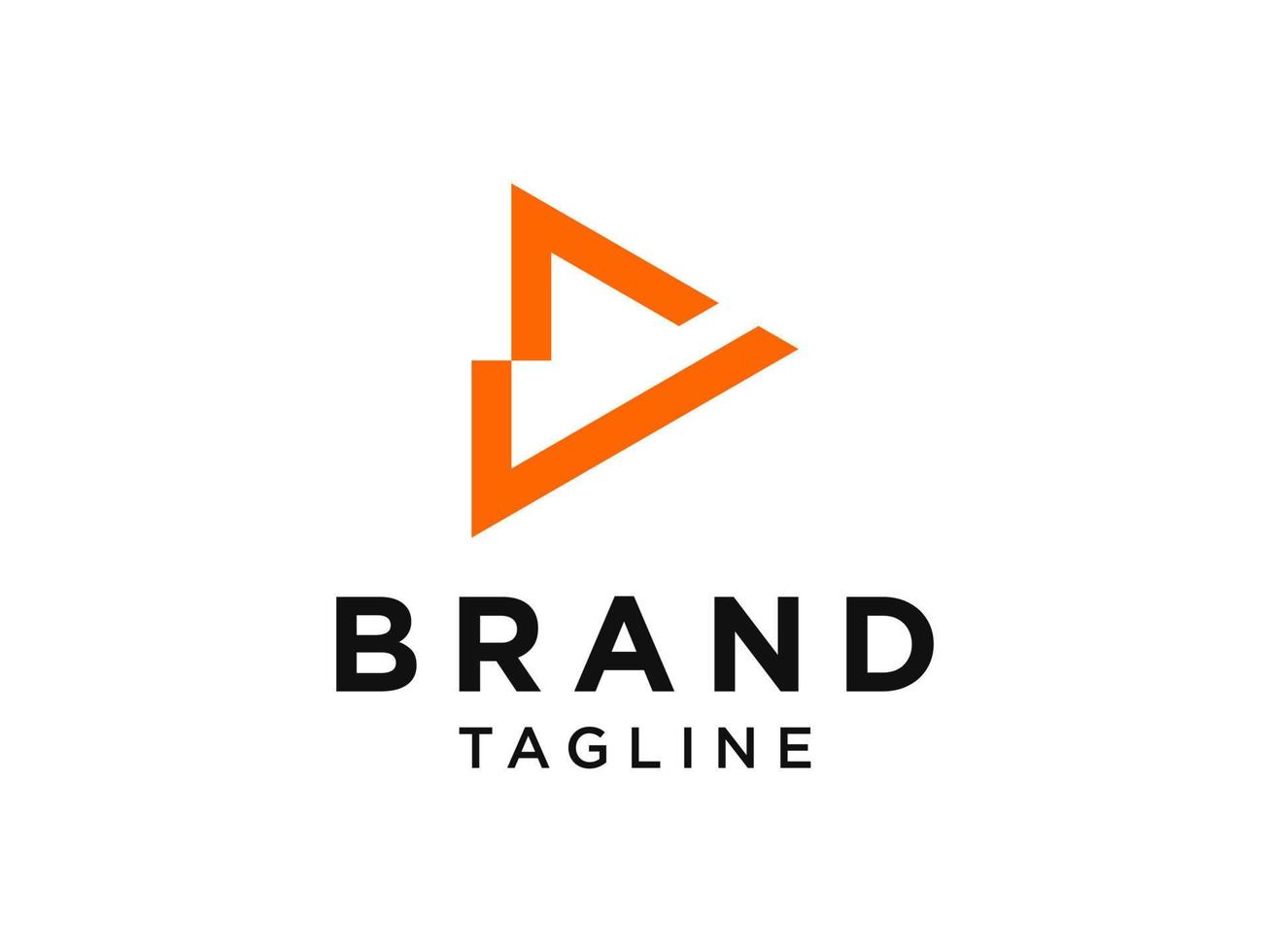 letra inicial abstrata v logotipo. estilo de origami de forma geométrica laranja isolado no fundo branco. utilizável para logotipos de negócios e branding. elemento de modelo de design de logotipo de vetor plana.