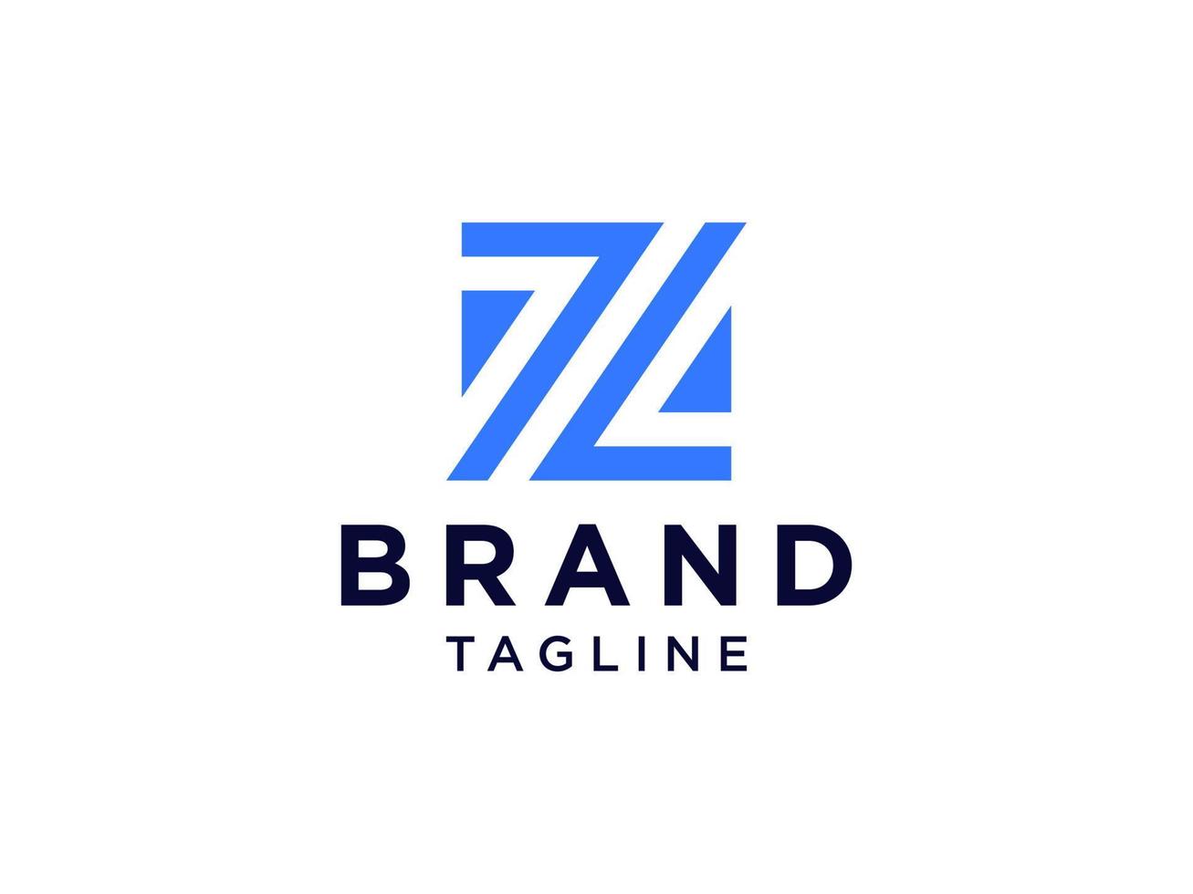 abstrato letra inicial z logotipo. estilo de linha geométrica quadrada luz azul isolado no fundo branco. utilizável para logotipos de negócios e branding. elemento de modelo de design de logotipo de vetor plana.