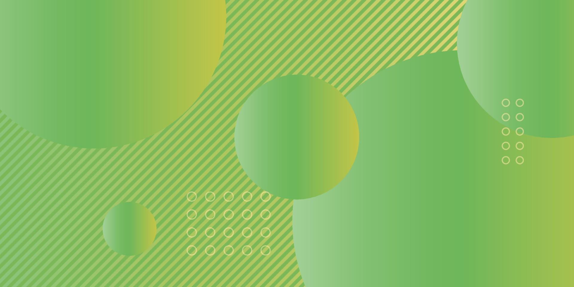 fundo abstrato com círculo de gradiente verde e amarelo e fundo de forma geométrica vetor