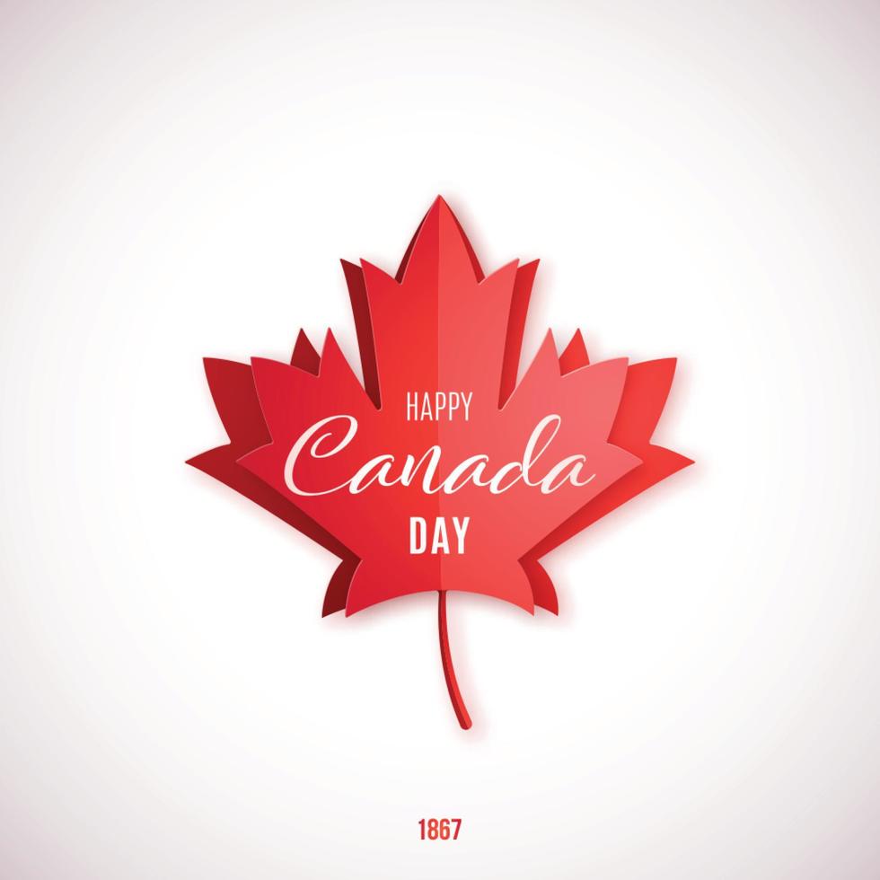 1º de julho, feliz dia do Canadá. vetor