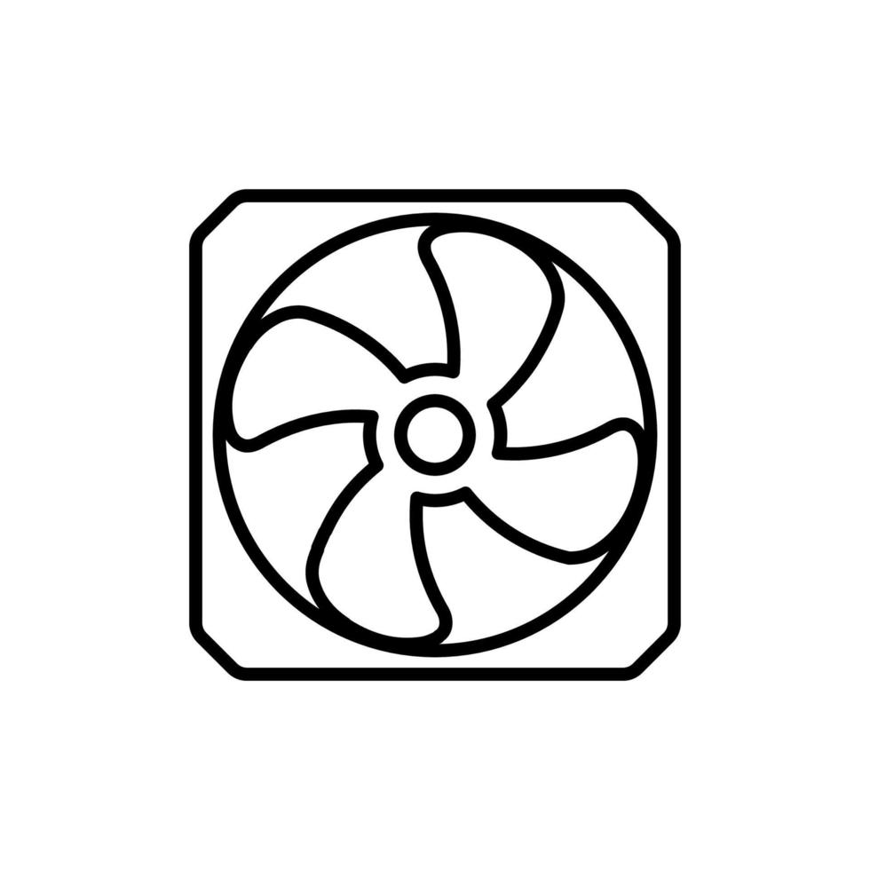 modelo de design de ícone isolado de caixa de ventilador vetor