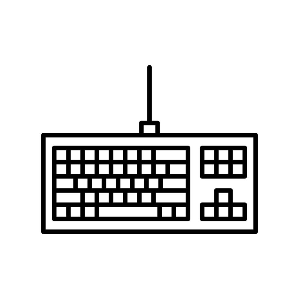 modelo de design de ícone isolado de teclado vetor