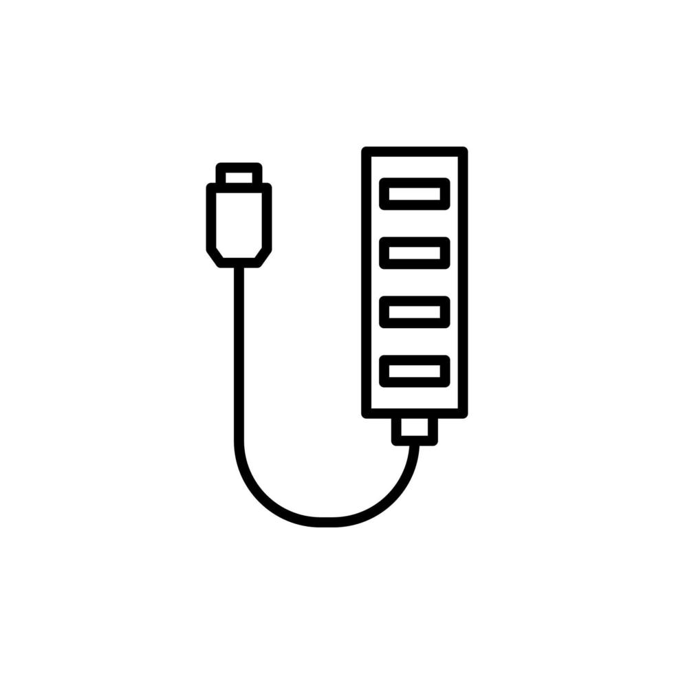 modelo de design de ícone isolado usb extensor vetor