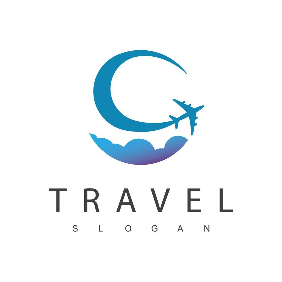 modelo de design de logotipo de turismo e viagem vetor