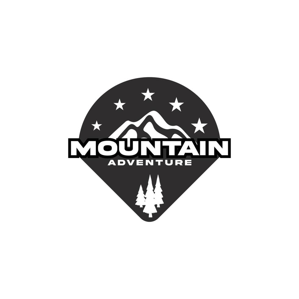design de logotipo de montanha simples vetor