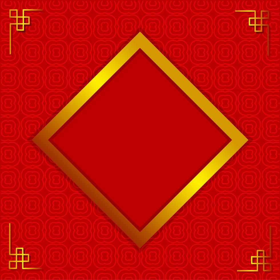 fundo vermelho do ano novo chinês. vetor