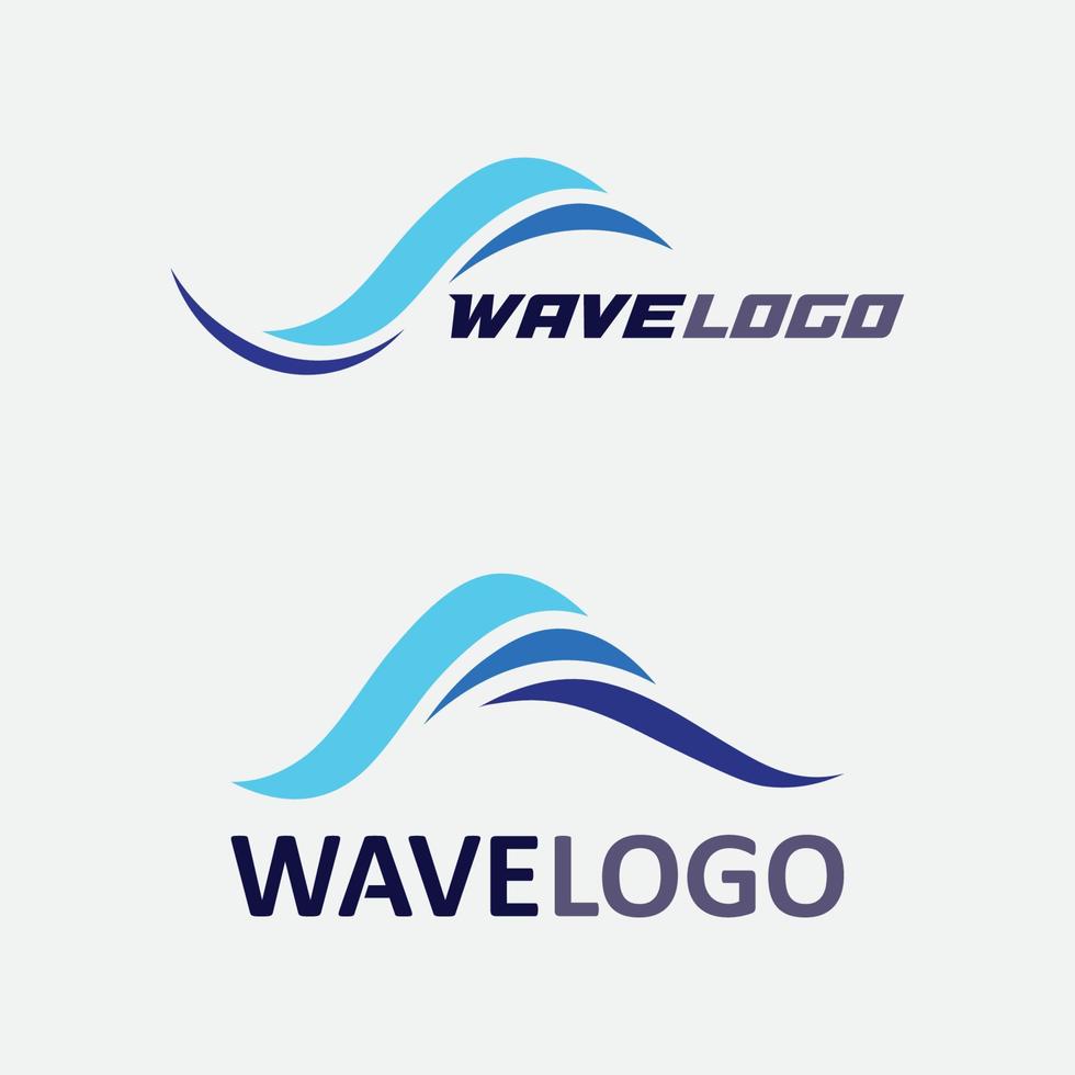 ícone de onda e gota de água ilustração vetorial design logotipo empresarial vetor