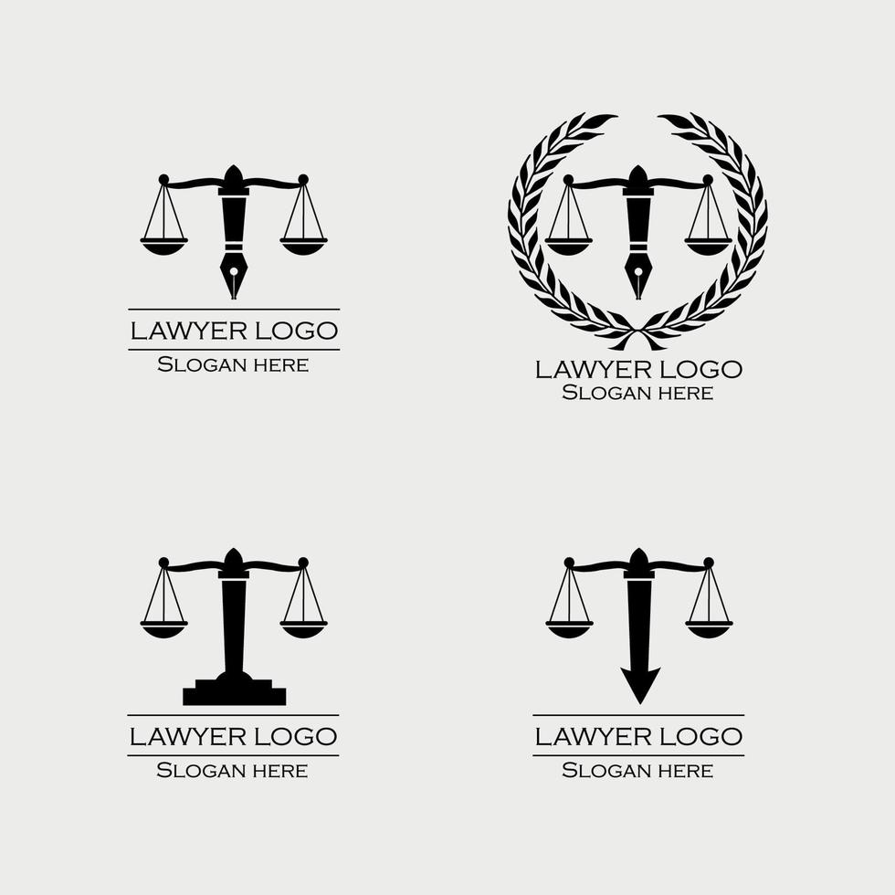 coleção de logotipos de escritório de advocacia vetor