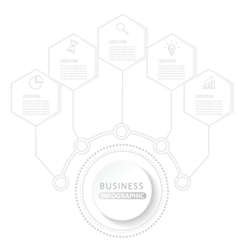 modelo de infográfico de vetor com etiqueta de papel 3d, círculos integrados. conceito de negócio com opções. para conteúdo, diagrama, fluxograma, etapas, peças, infográficos de linha do tempo, layout de fluxo de trabalho, gráfico
