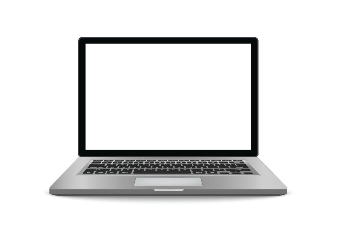 laptop isolado no fundo branco. ilustração vetorial. vetor