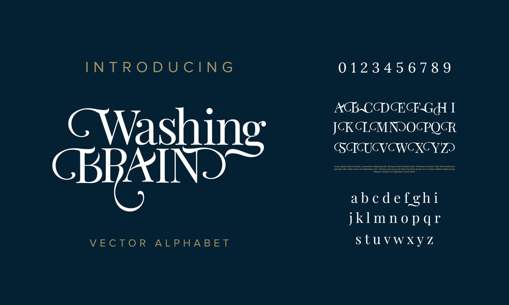 alfabeto criativo de moda de casamento abstrato. fonte com serifa de luxo e elegante. fonte de vetor criativo