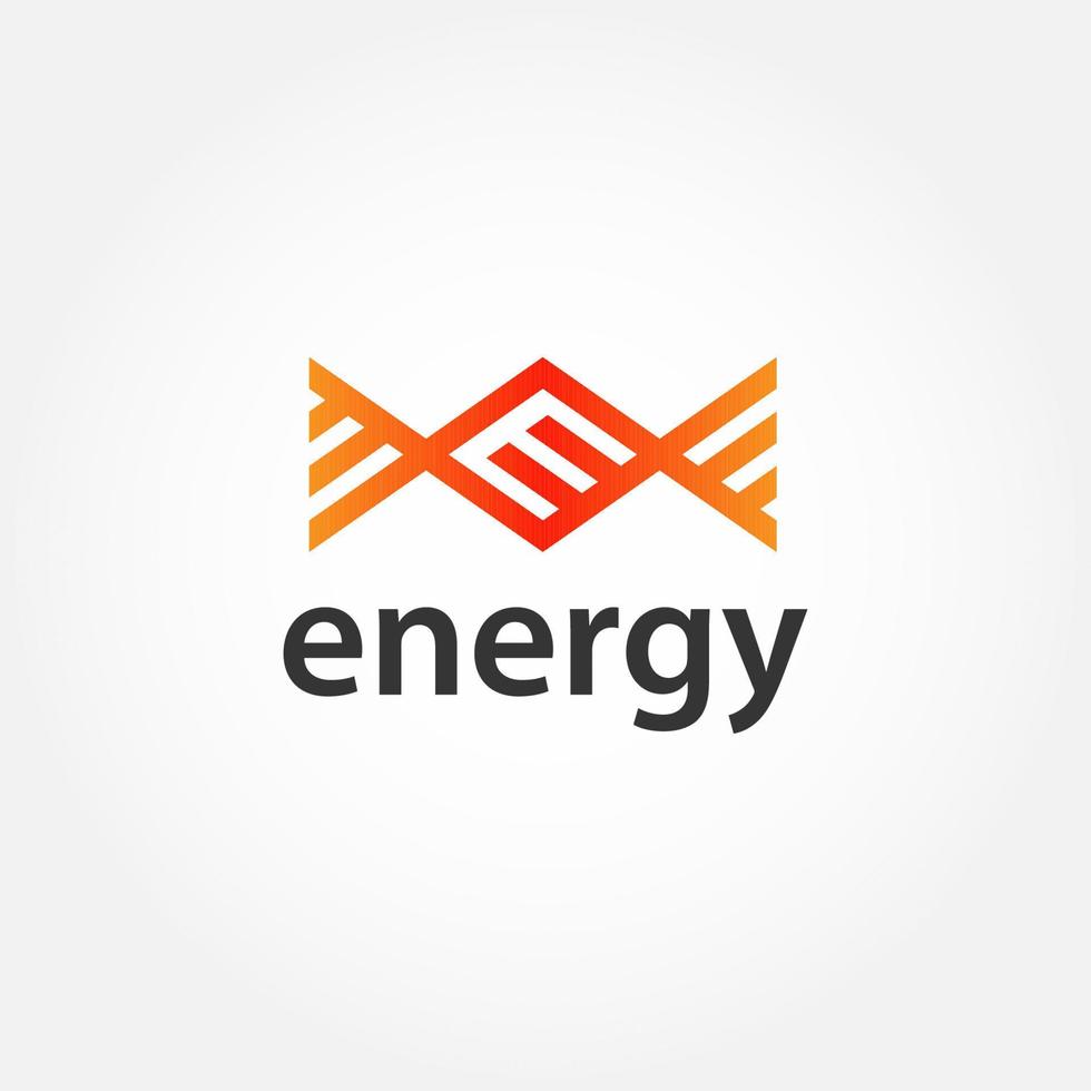 design de logotipo de letra e de energia vetor