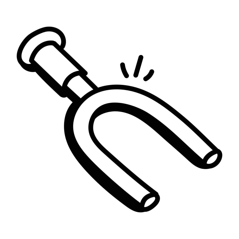 ícone de esboço fácil de usar do diapasão vetor