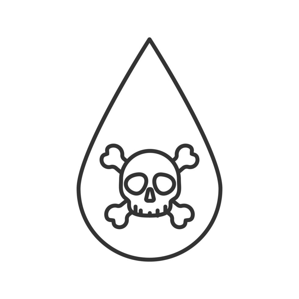 ícone de veneno tóxico de vetor isolado no fundo branco. símbolo