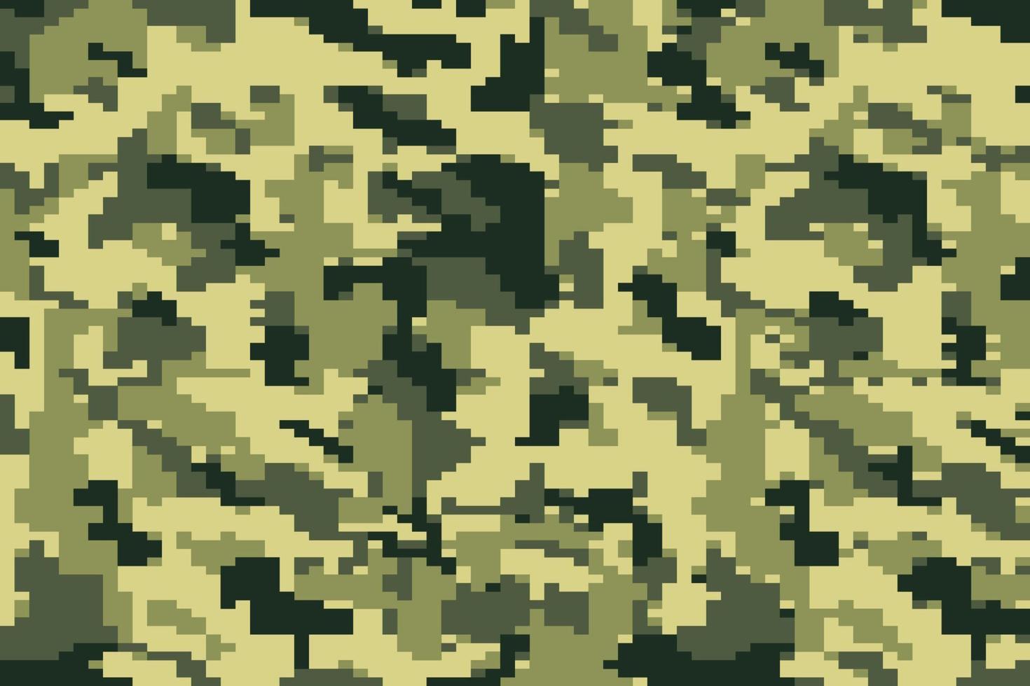 camuflagem de pixel de padrão sem costura de floresta profissional para sua produção ou design de impressão de tecido na cor verde vetor