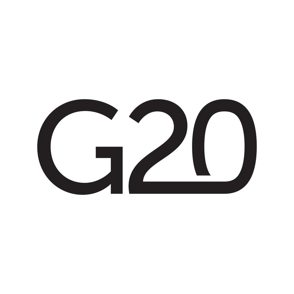 ilustração em vetor design de logotipo g20.