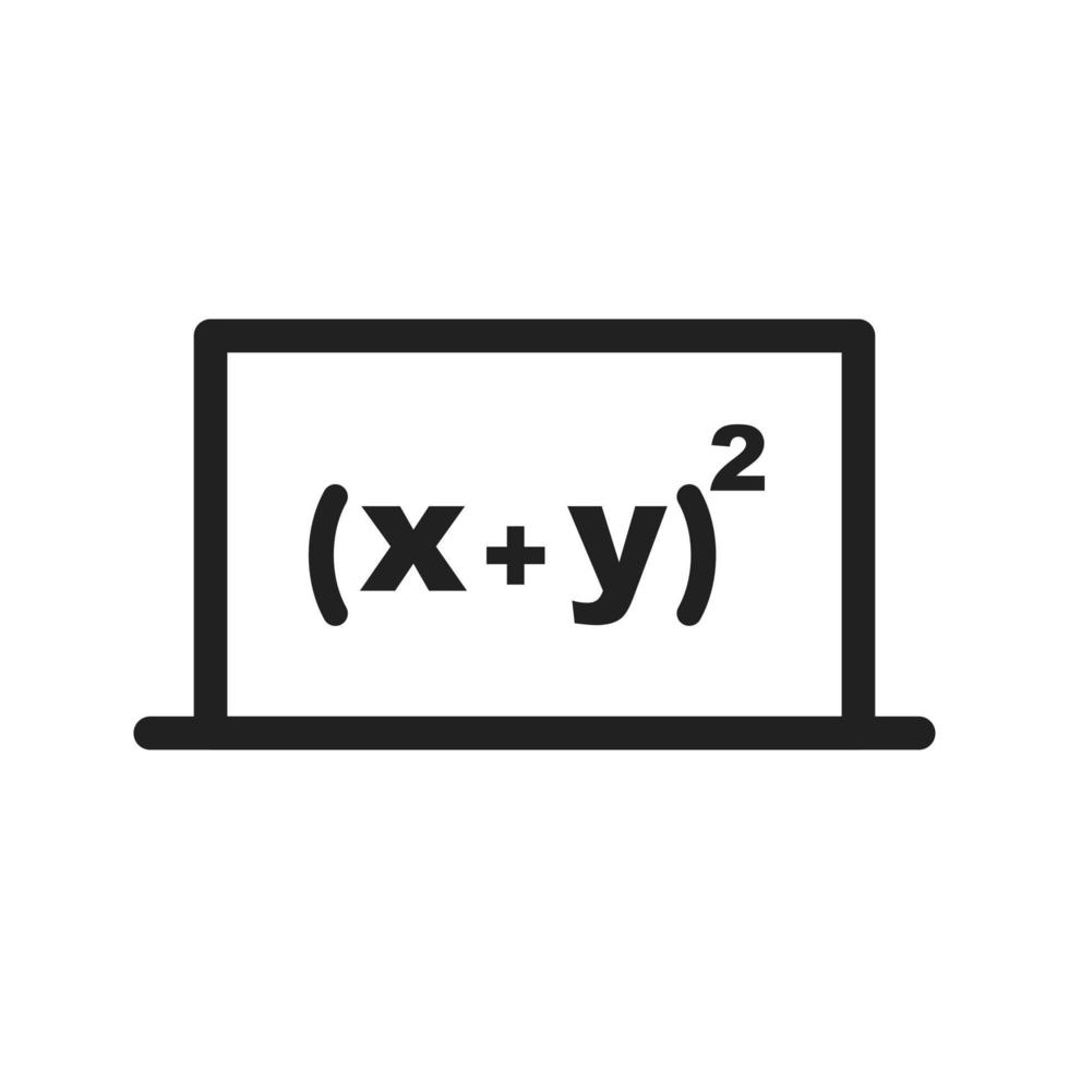 ícone de linha de fórmula online vetor