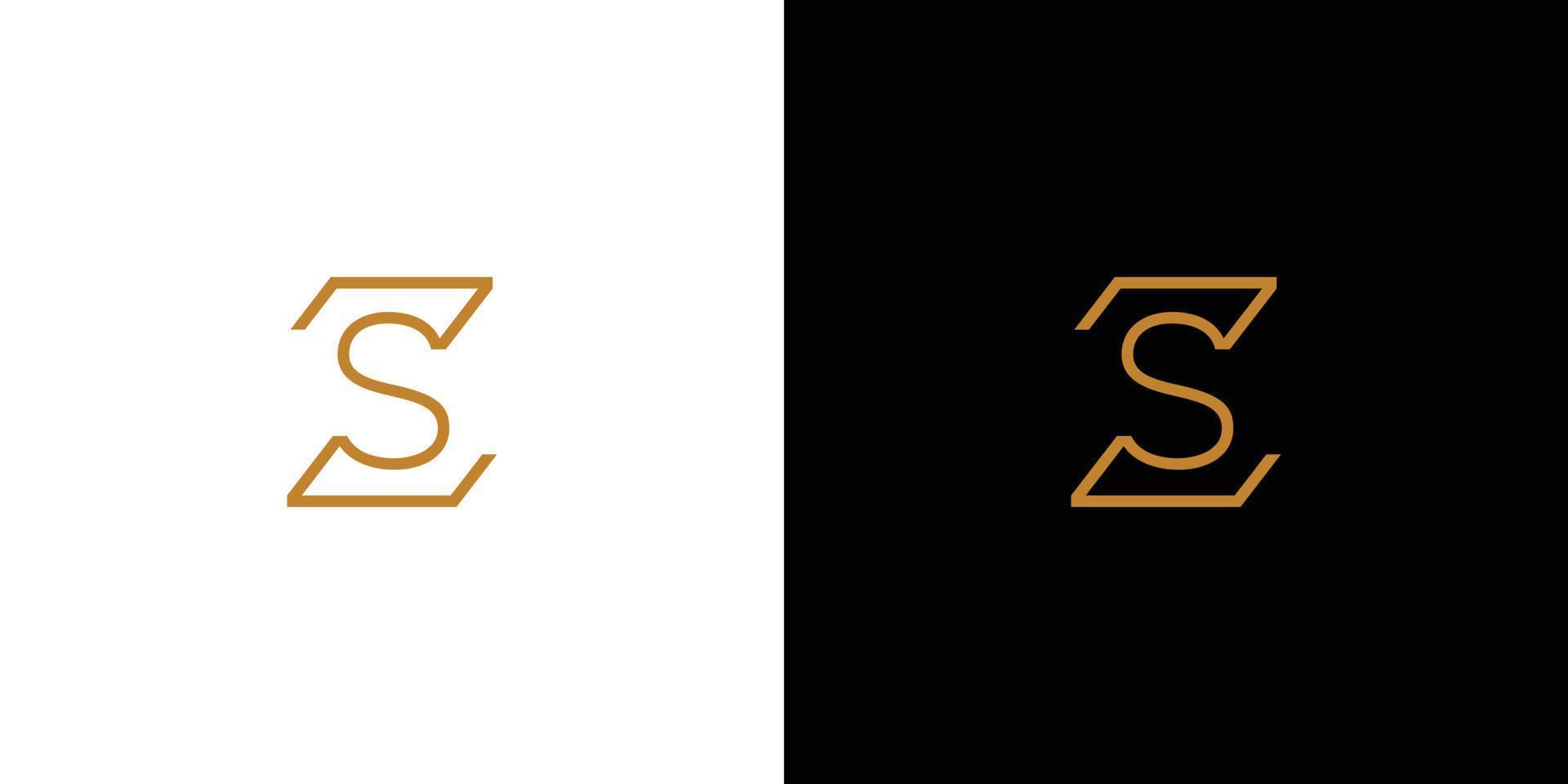 design de logotipo de iniciais de letra zs moderno e exclusivo 4 vetor