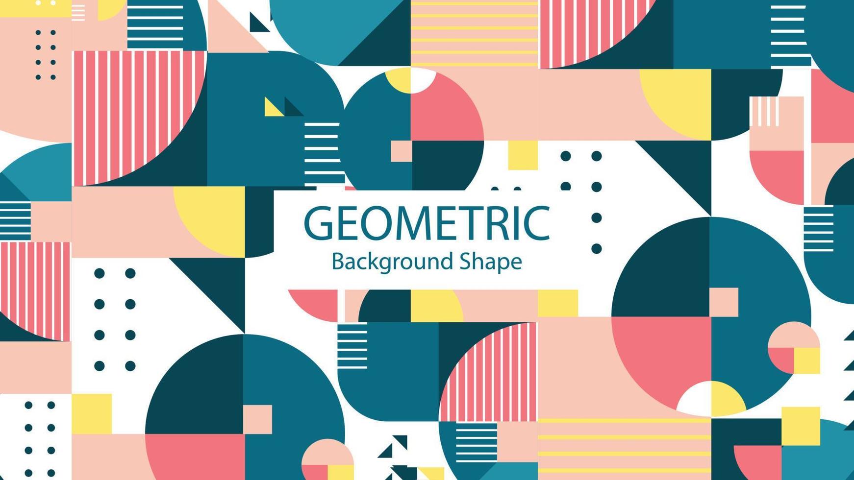 modelo de design gráfico de vetor de forma de fundo de cor geométrica