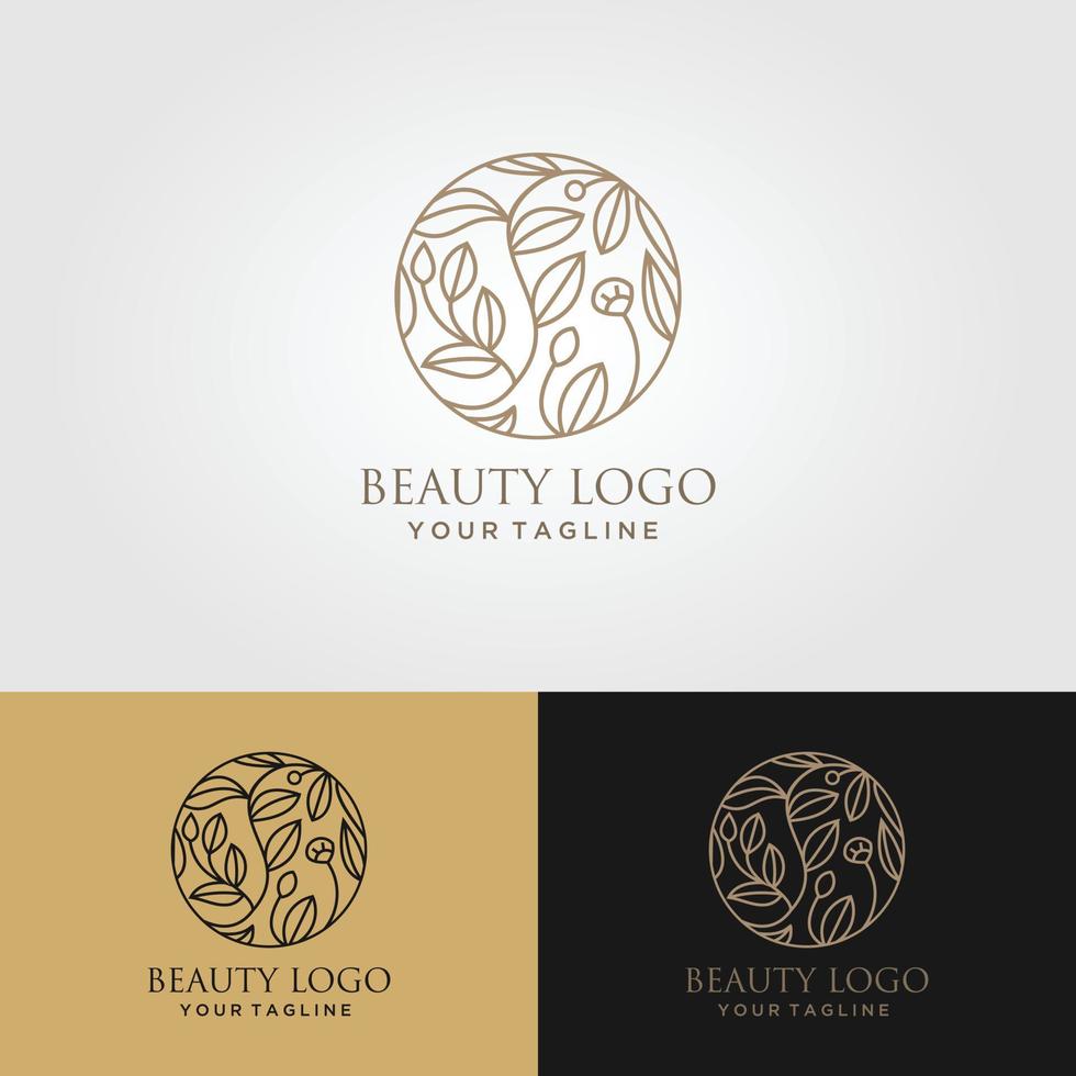 design de logotipo de casamento de floricultura vetor