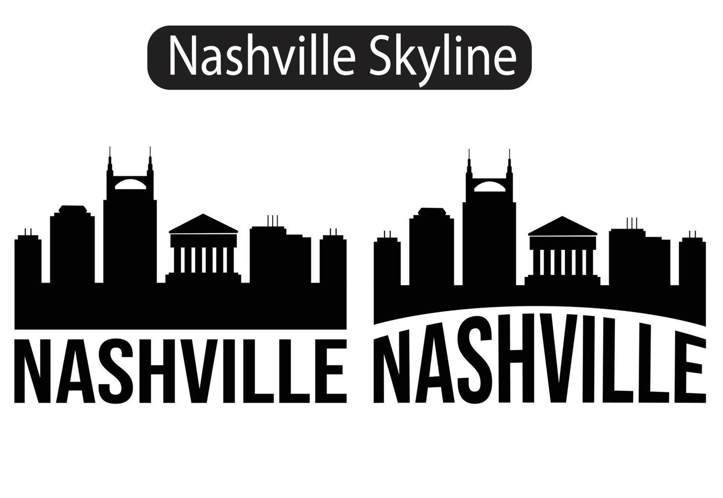 ilustração em vetor silhueta skyline cidade de nashville