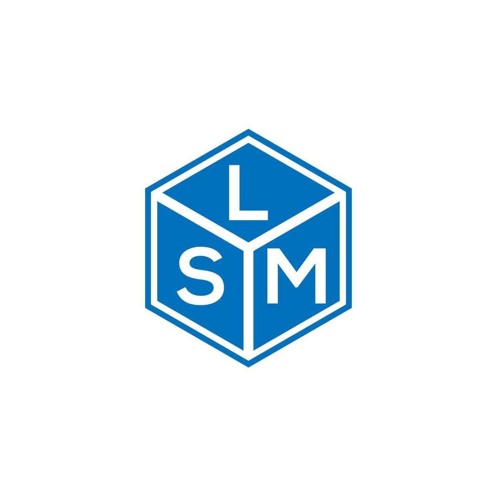 design de logotipo de carta lsm em fundo preto. conceito de logotipo de letra de iniciais criativas lsm. design de letra lsm. vetor