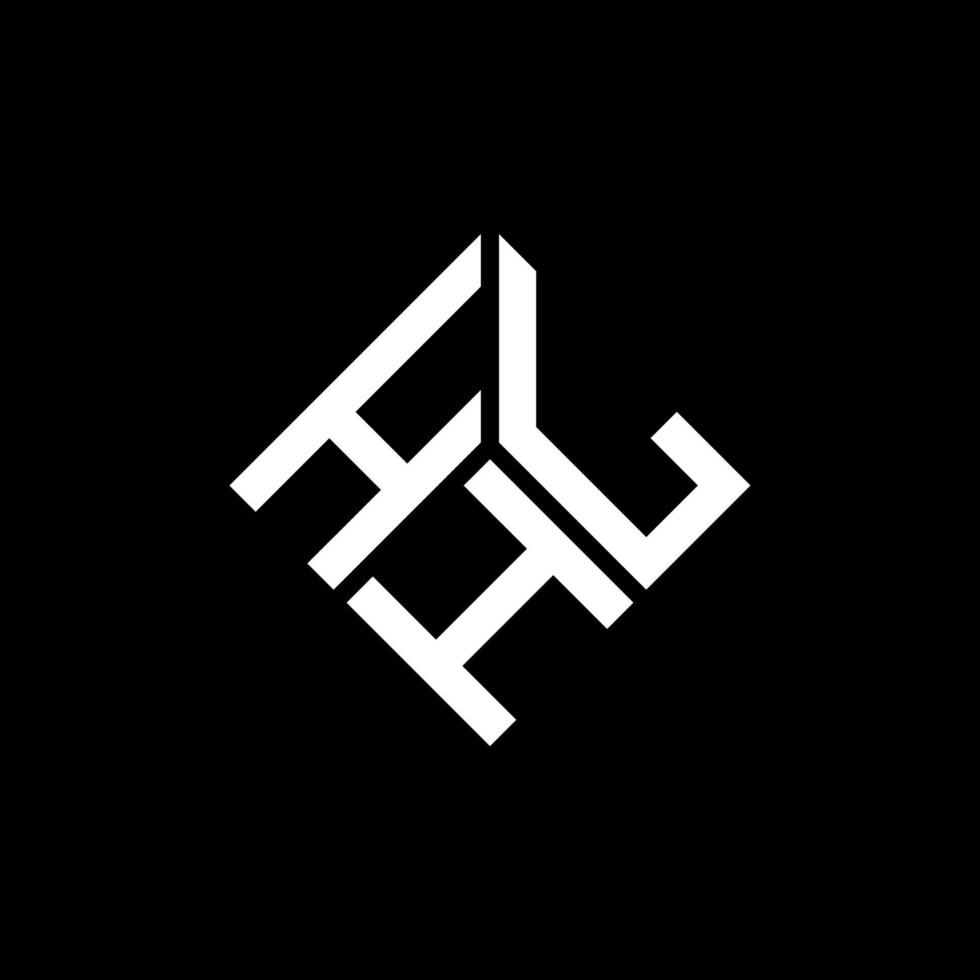 design de logotipo de letra hlh em fundo preto. conceito de logotipo de letra de iniciais criativas hlh. hlh design de letras. vetor