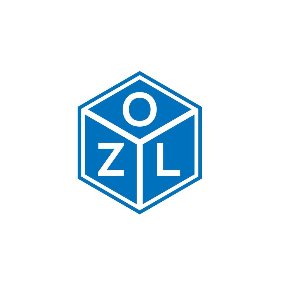 design de logotipo de carta ozl em fundo preto. conceito de logotipo de letra de iniciais criativas ozl. design de letra ozl. vetor