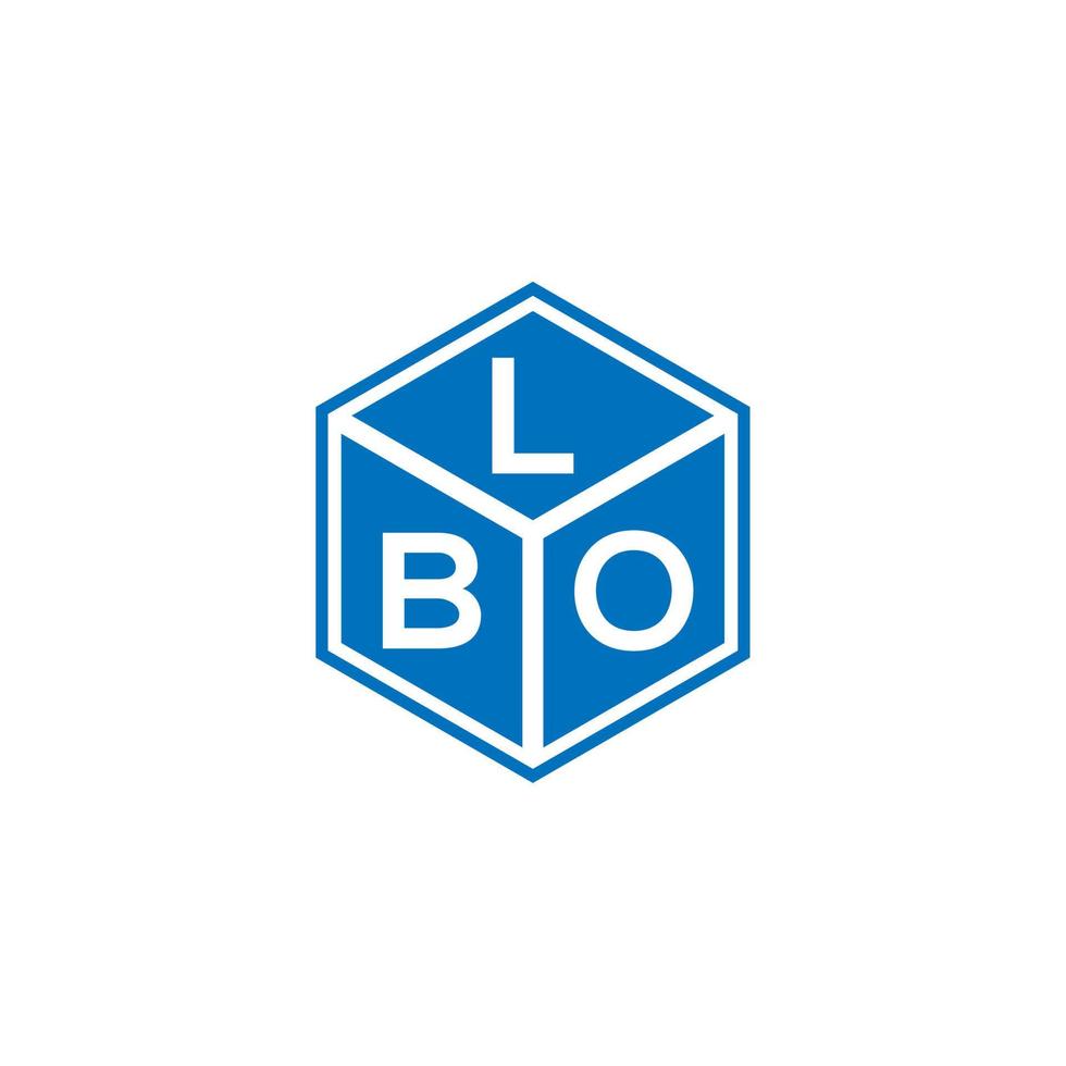 design de logotipo de carta lbo em fundo preto. conceito de logotipo de letra de iniciais criativas lbo. design de letra lbo. vetor