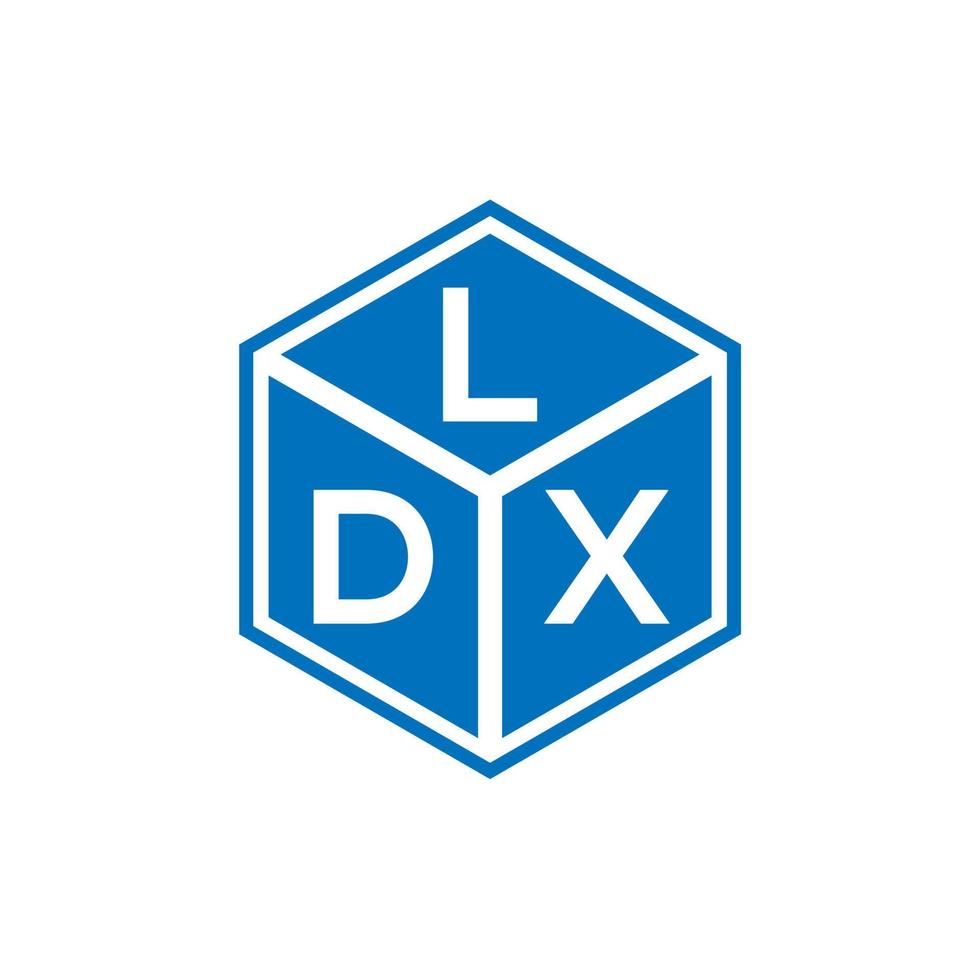 design de logotipo de letra ldx em fundo preto. conceito de logotipo de letra de iniciais criativas ldx. design de letras ldx. vetor