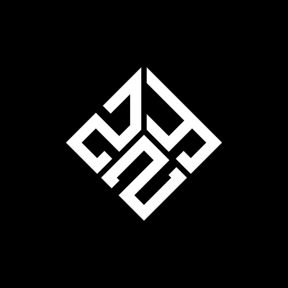design de logotipo de carta zyz em fundo preto. conceito de logotipo de letra de iniciais criativas zyz. design de letra zyz. vetor